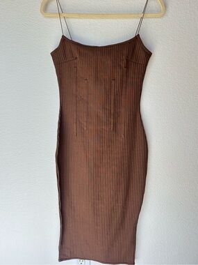 NWT Bandage Midi Dress Chocolate Brown